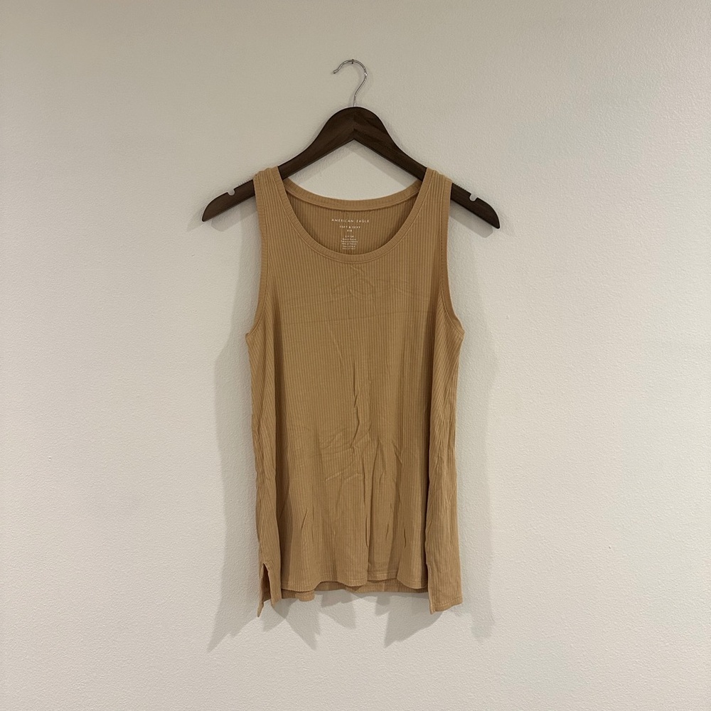 Yellow ribbed tank, American Eagle, Size small